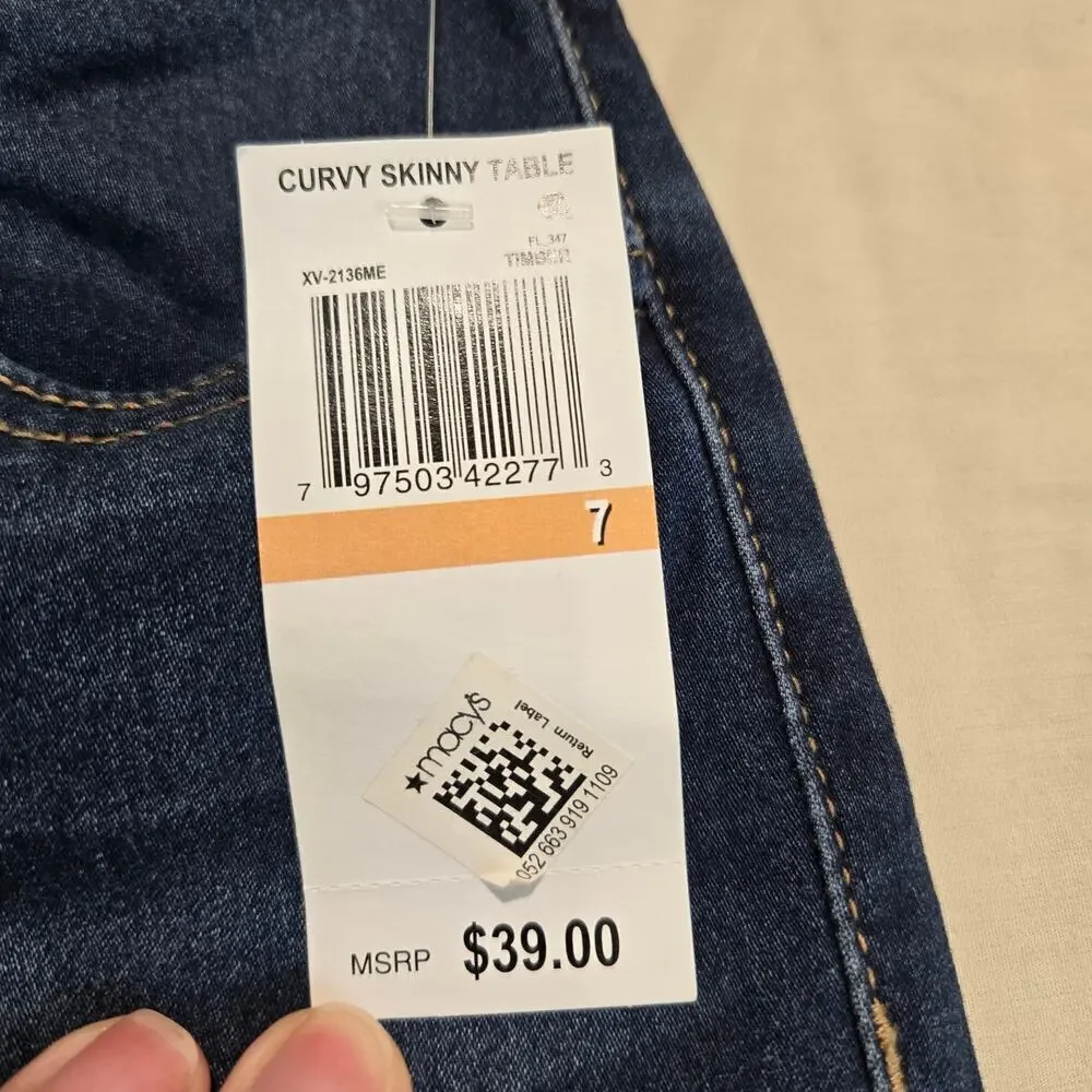 NWT Dollhouse High-rise Skinny Jeans Curvy Collection Girls Sz 7/8 28x29